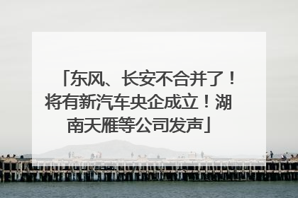 东风、长安不合并了！将有新汽车央企成立！湖南天雁等公司发声