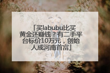 买labubu比买黄金还赚钱？有二手平台标价10万元，创始人成河南首富