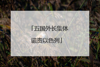 五国外长集体谴责以色列