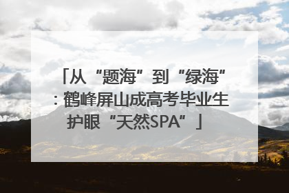从“题海”到“绿海”：鹤峰屏山成高考毕业生护眼“天然SPA”