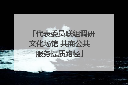 代表委员联组调研文化场馆 共商公共服务提质路径