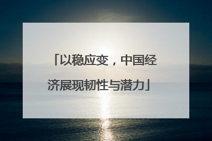 以稳应变，中国经济展现韧性与潜力