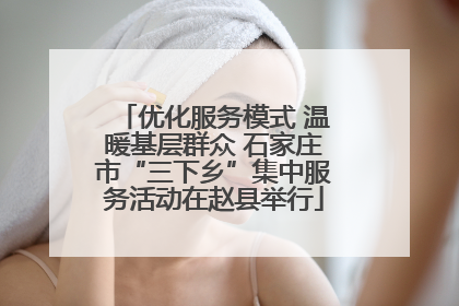 优化服务模式 温暖基层群众 石家庄市“三下乡”集中服务活动在赵县举行
