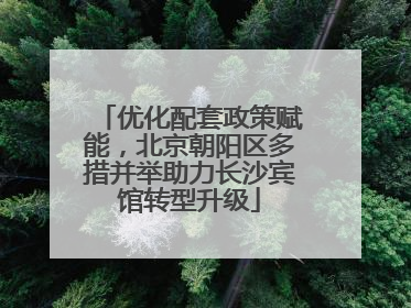优化配套政策赋能，北京朝阳区多措并举助力长沙宾馆转型升级