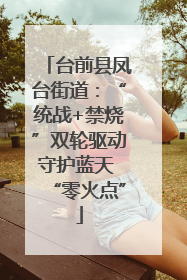 台前县凤台街道：“统战+禁烧”双轮驱动守护蓝天 “零火点”