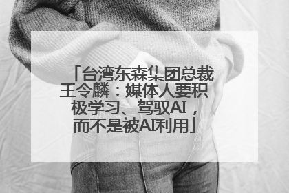 台湾东森集团总裁王令麟：媒体人要积极学习、驾驭AI，而不是被AI利用