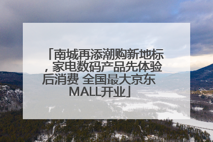 南城再添潮购新地标，家电数码产品先体验后消费 全国最大京东MALL开业