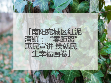 南阳宛城区红泥湾镇：“零距离”惠民宣讲 绘就民生幸福画卷