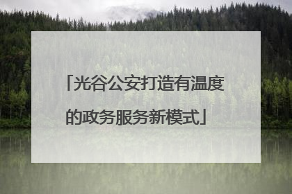 光谷公安打造有温度的政务服务新模式