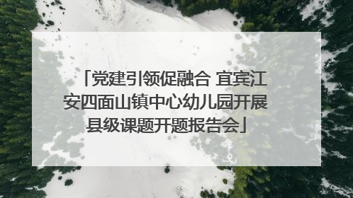 党建引领促融合 宜宾江安四面山镇中心幼儿园开展县级课题开题报告会
