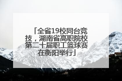 全省19校同台竞技，湖南省高职院校第二十届职工篮球赛在衡阳举行