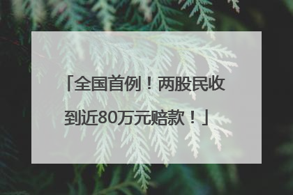 全国首例！两股民收到近80万元赔款！
