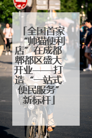 全国首家“帅猫便利店”在成都郫都区盛大开业——打造“一站式便民服务”新标杆
