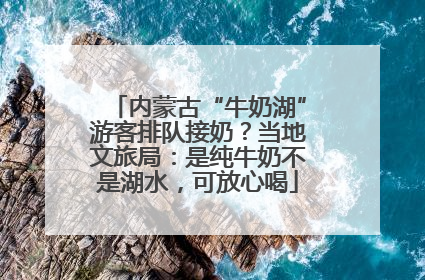 内蒙古“牛奶湖”游客排队接奶？当地文旅局：是纯牛奶不是湖水，可放心喝