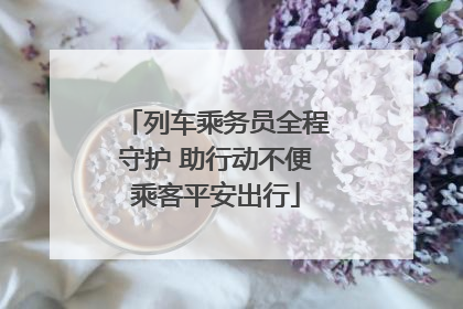 列车乘务员全程守护 助行动不便乘客平安出行
