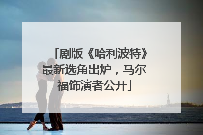 剧版《哈利波特》最新选角出炉，马尔福饰演者公开