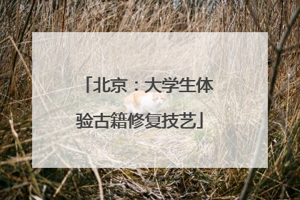 北京：大学生体验古籍修复技艺