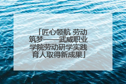 匠心领航 劳动筑梦——武威职业学院劳动研学实践育人取得新成果