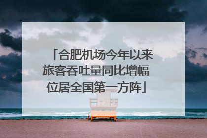 合肥机场今年以来旅客吞吐量同比增幅位居全国第一方阵