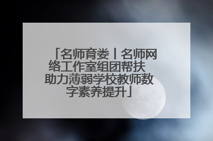 名师育娄丨名师网络工作室组团帮扶 助力薄弱学校教师数字素养提升