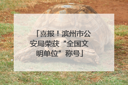 喜报！滨州市公安局荣获“全国文明单位”称号