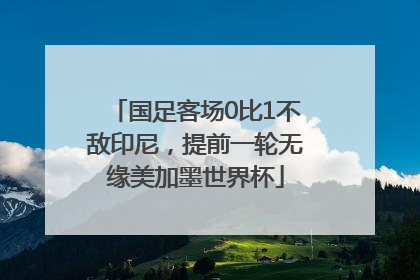 国足客场0比1不敌印尼，提前一轮无缘美加墨世界杯