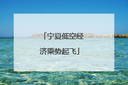 宁夏低空经济乘势起飞