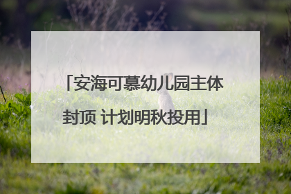 安海可慕幼儿园主体封顶 计划明秋投用