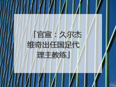官宣：久尔杰维奇出任国足代理主教练