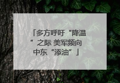 多方呼吁“降温”之际 美军频向中东“添油”