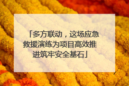 多方联动，这场应急救援演练为项目高效推进筑牢安全基石