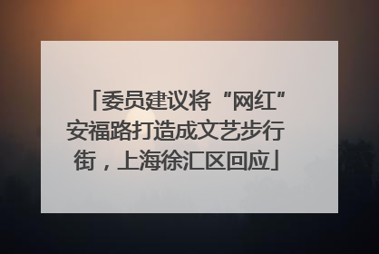 委员建议将“网红”安福路打造成文艺步行街，上海徐汇区回应