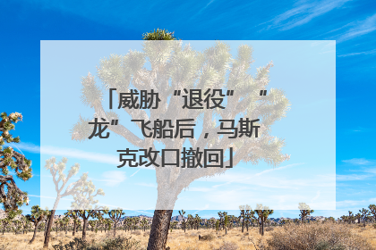 威胁“退役”“龙”飞船后，马斯克改口撤回