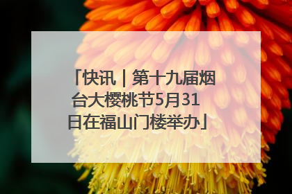 快讯｜第十九届烟台大樱桃节5月31日在福山门楼举办