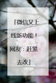 微信又上线新功能！网友：赶紧去改