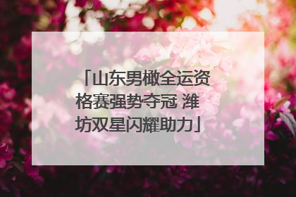 山东男橄全运资格赛强势夺冠 潍坊双星闪耀助力