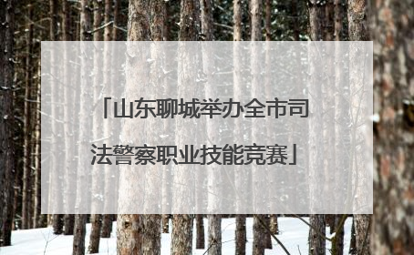 山东聊城举办全市司法警察职业技能竞赛