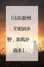山东胶州：文明润乡野，新风扑面来