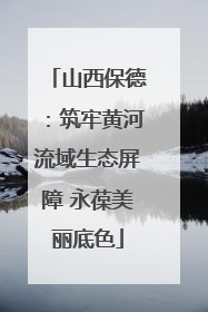山西保德：筑牢黄河流域生态屏障 永葆美丽底色