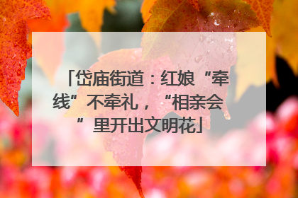 岱庙街道：红娘“牵线”不牵礼，“相亲会”里开出文明花