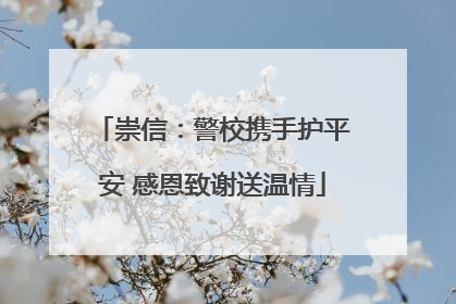 崇信：警校携手护平安 感恩致谢送温情