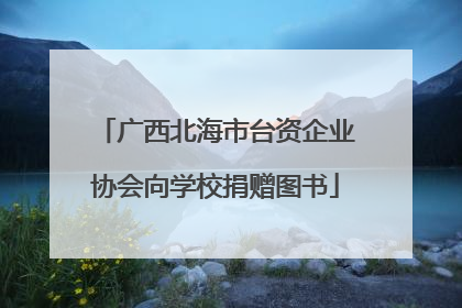 广西北海市台资企业协会向学校捐赠图书