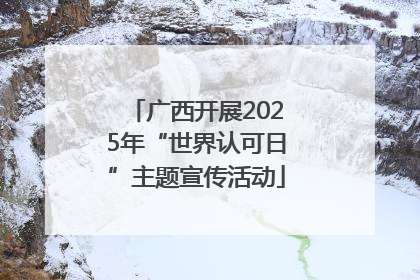广西开展2025年“世界认可日”主题宣传活动