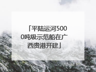 平陆运河5000吨级示范船在广西贵港开建