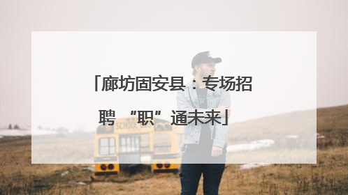 廊坊固安县：专场招聘 “职”通未来