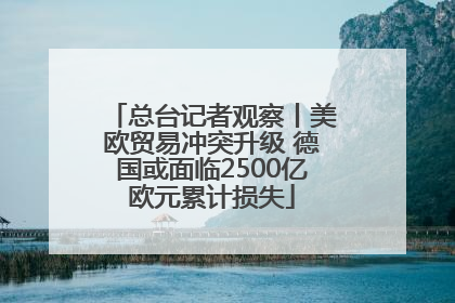 总台记者观察丨美欧贸易冲突升级 德国或面临2500亿欧元累计损失