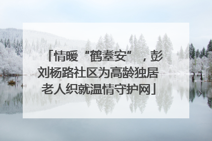 情暖“鹤耋安”，彭刘杨路社区为高龄独居老人织就温情守护网