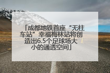 成都地铁首座“无柱车站”幸福梅林站将创造出6.5个足球场大小的通透空间