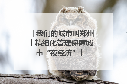 我们的城市叫郑州丨精细化管理保障城市“夜经济”
