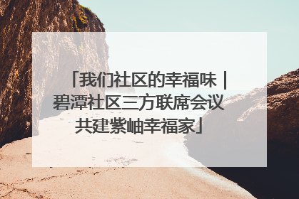 我们社区的幸福味｜碧潭社区三方联席会议共建紫岫幸福家
